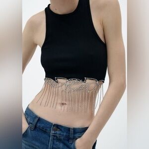 ZARA Seamless jewel floral top